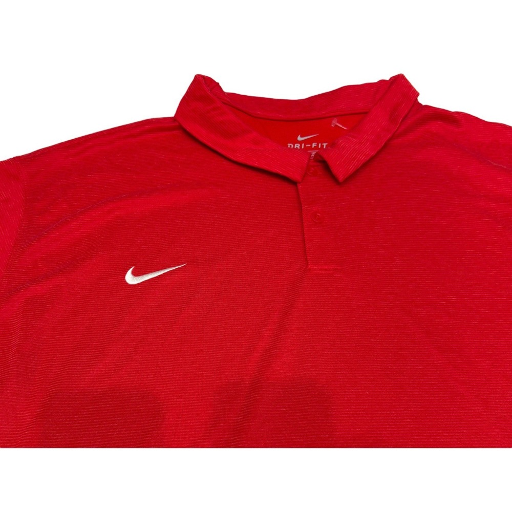 Nike Heather Polo Mens 4XLT University Red Athleisure Dri-FIT Short Sleeve NWT
